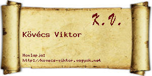 Kövécs Viktor névjegykártya