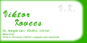 viktor kovecs business card